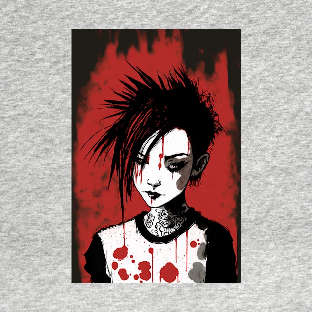 Emo Girl In Red by TortillaChief